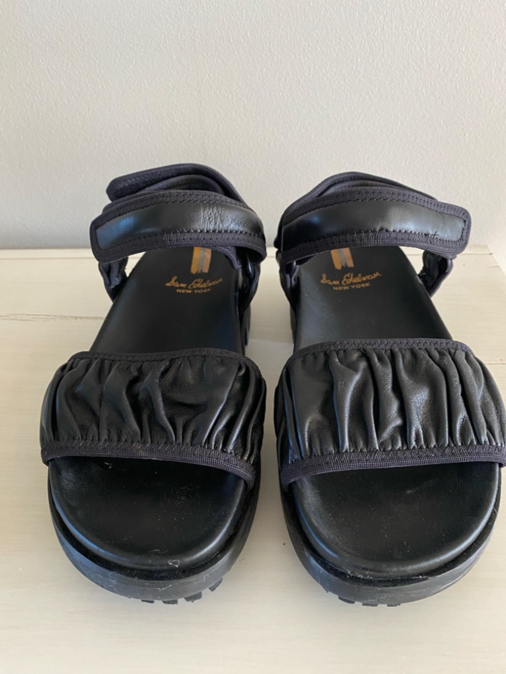 Sam Edelman Edythe Black Sandals with Adjustable Ankle Strap Size 8 1/2 - Picture 8 of 8